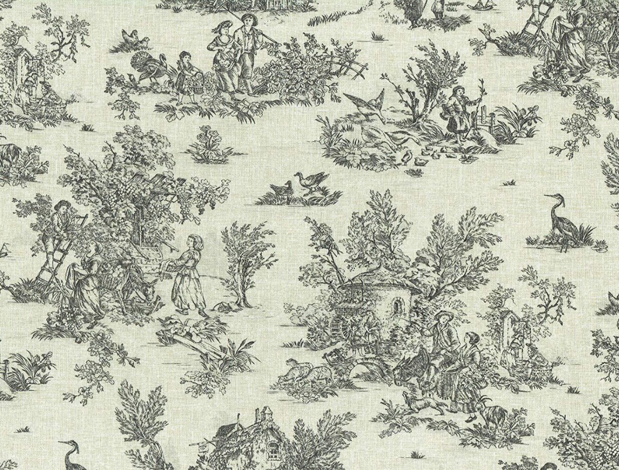 Сюжетные обои Toile de Jouy: французские сцены и пасторали