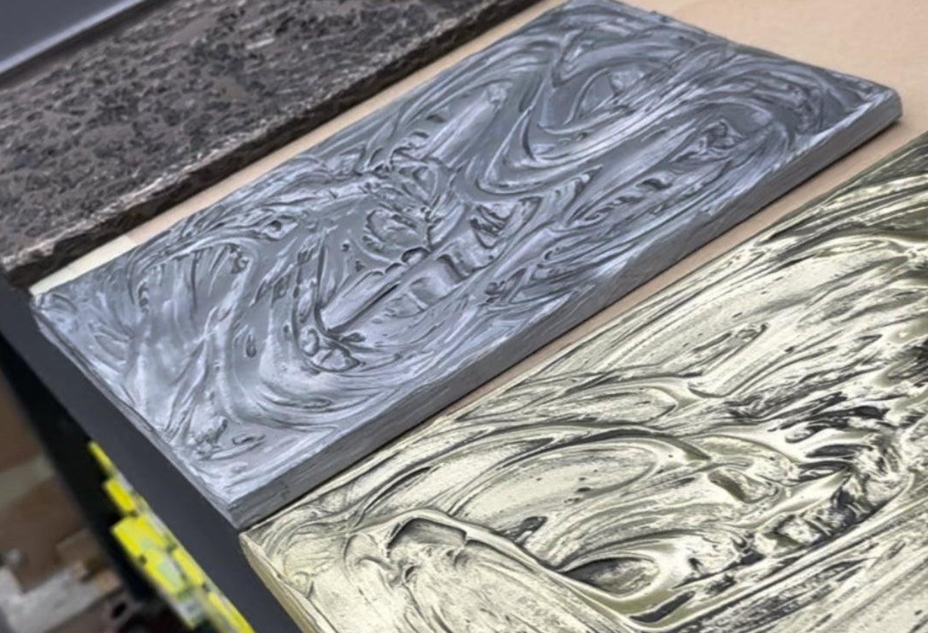 Процесс нанесения и полировки liquid metal